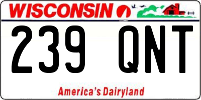 WI license plate 239QNT