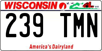 WI license plate 239TMN