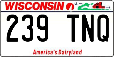 WI license plate 239TNQ