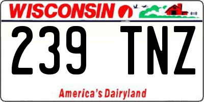 WI license plate 239TNZ