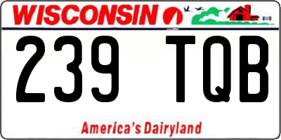 WI license plate 239TQB