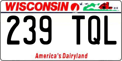 WI license plate 239TQL