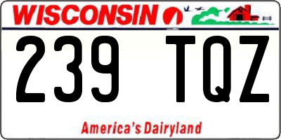 WI license plate 239TQZ