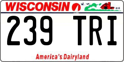 WI license plate 239TRI