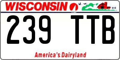 WI license plate 239TTB
