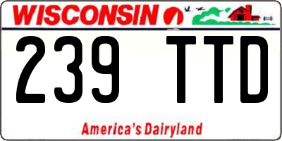 WI license plate 239TTD