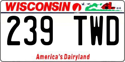 WI license plate 239TWD