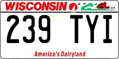 WI license plate 239TYI