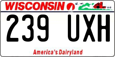 WI license plate 239UXH