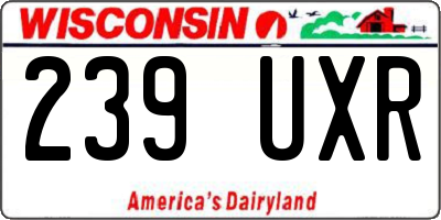 WI license plate 239UXR