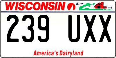 WI license plate 239UXX