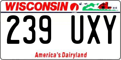WI license plate 239UXY