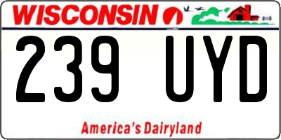WI license plate 239UYD