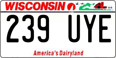 WI license plate 239UYE
