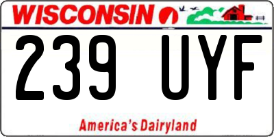 WI license plate 239UYF