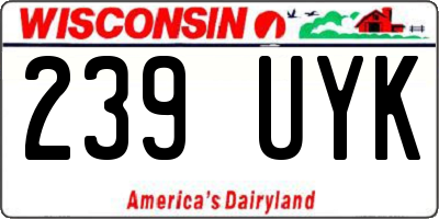 WI license plate 239UYK