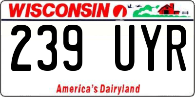 WI license plate 239UYR