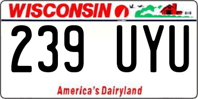 WI license plate 239UYU