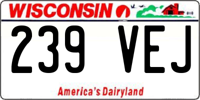 WI license plate 239VEJ