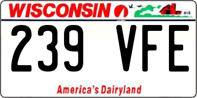 WI license plate 239VFE