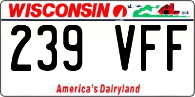 WI license plate 239VFF