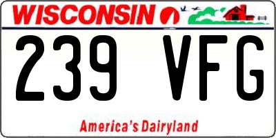 WI license plate 239VFG