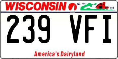 WI license plate 239VFI