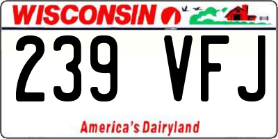 WI license plate 239VFJ
