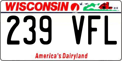 WI license plate 239VFL