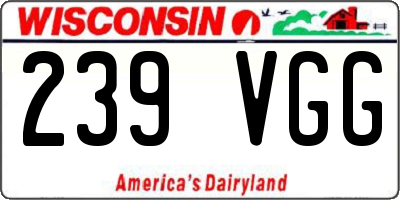 WI license plate 239VGG