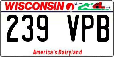 WI license plate 239VPB