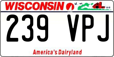 WI license plate 239VPJ