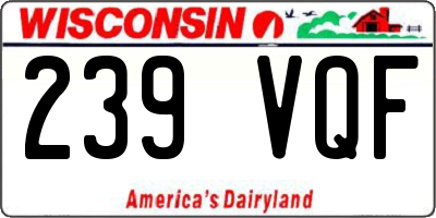 WI license plate 239VQF