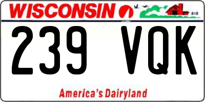 WI license plate 239VQK