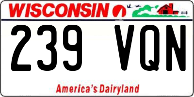 WI license plate 239VQN