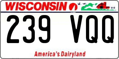 WI license plate 239VQQ
