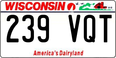 WI license plate 239VQT