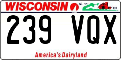 WI license plate 239VQX