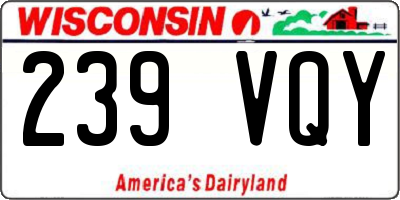 WI license plate 239VQY