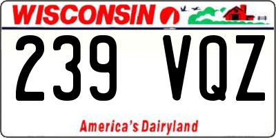 WI license plate 239VQZ
