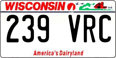 WI license plate 239VRC