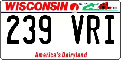 WI license plate 239VRI