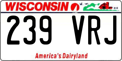 WI license plate 239VRJ