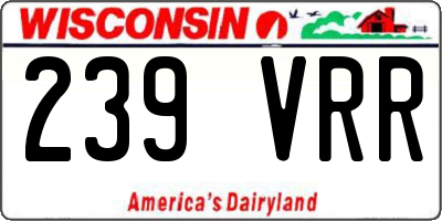WI license plate 239VRR