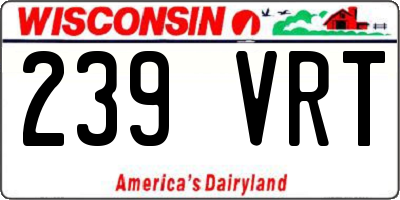 WI license plate 239VRT