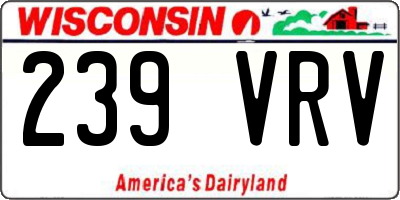 WI license plate 239VRV