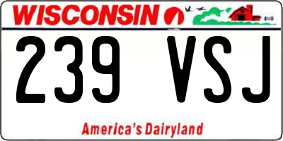 WI license plate 239VSJ