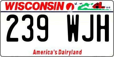 WI license plate 239WJH