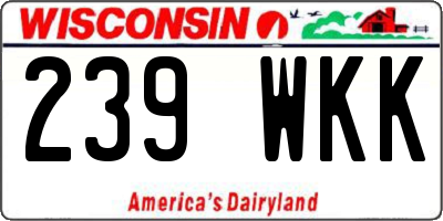 WI license plate 239WKK