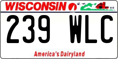 WI license plate 239WLC